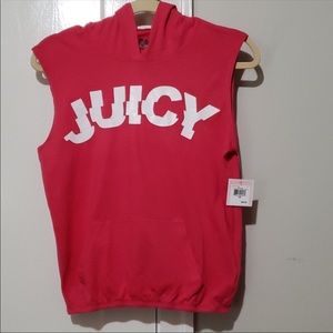 Juicy Couture Girls Graphic Sleeveless Hoodie